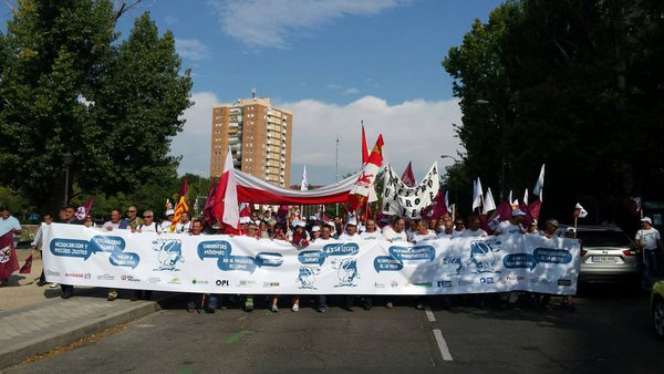 Imaxe de arquivo. Marcha Blanca do 2015 á súa chegada a Madrid