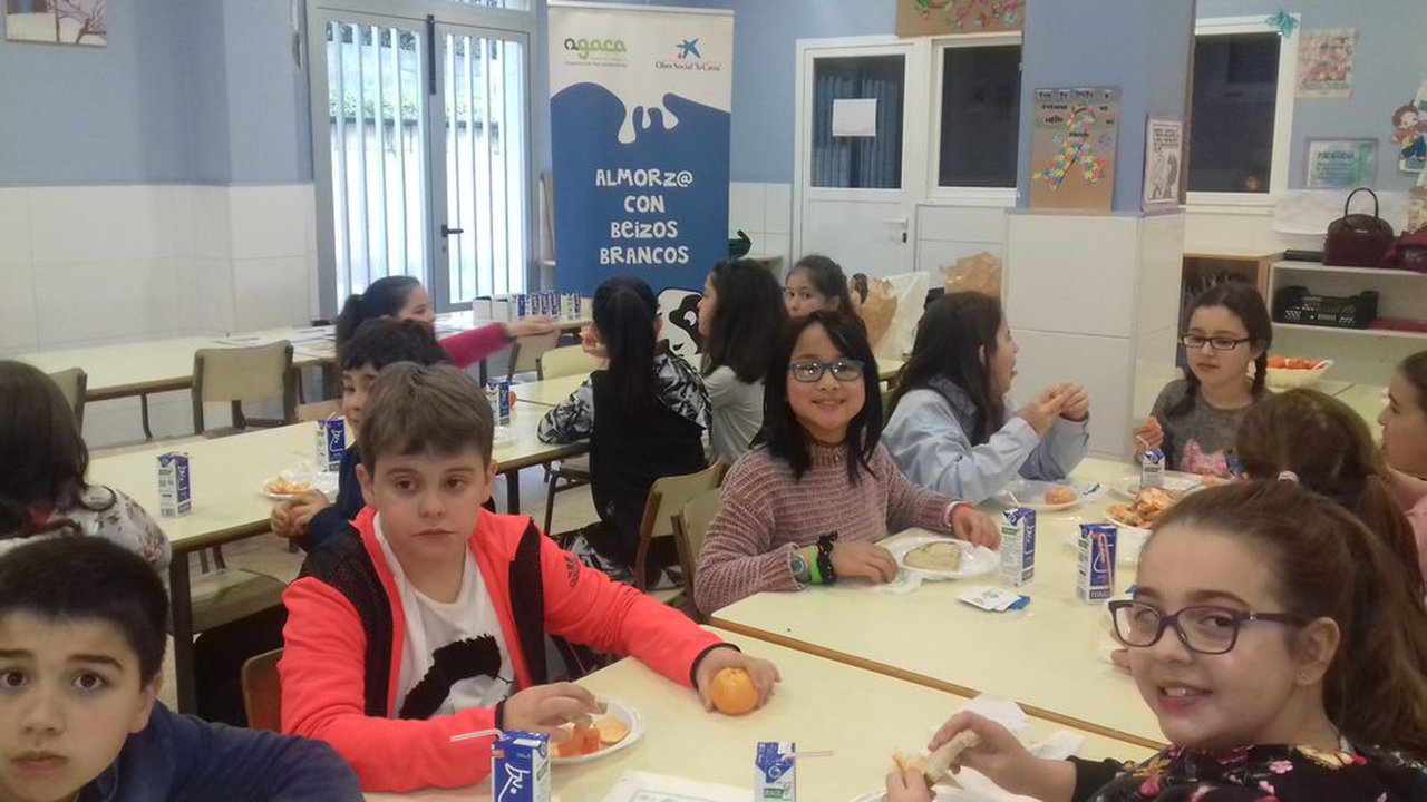 Máis de 950 escolares aprenderon este curso a almorzar de maneira saudable con Agaca e Obra Social “la Caixa”
