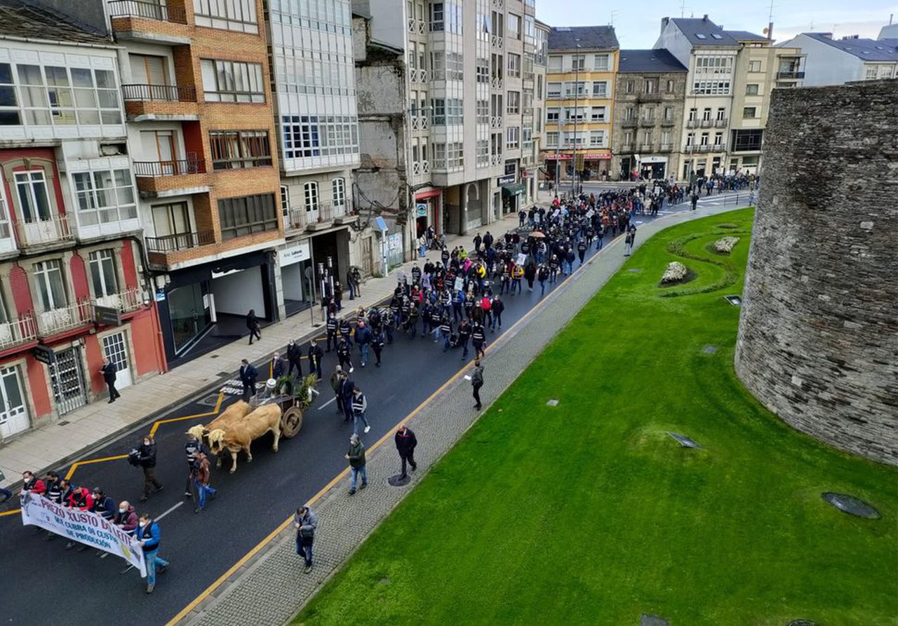 Agromuralla congrega en Lugo a máis de mil produtores para reclamar un prezo xusto polo leite que producen