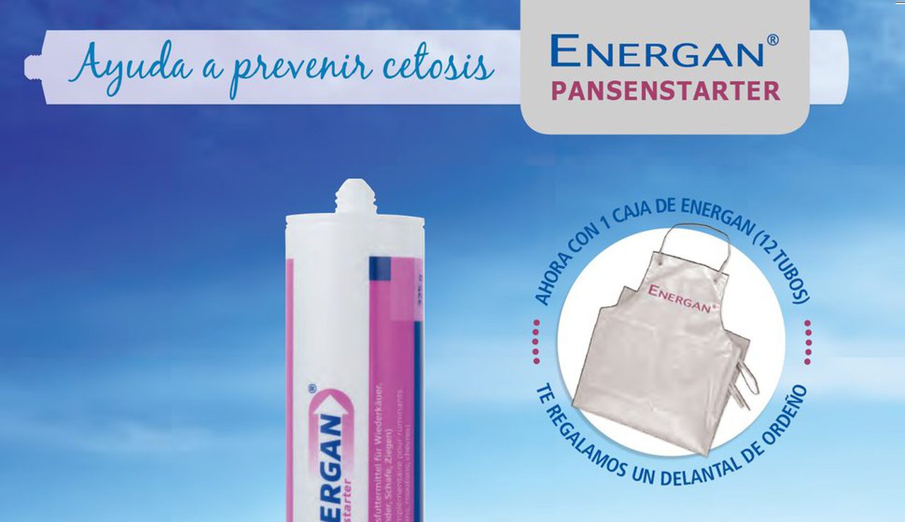 Consigue un delantal de ordeño por cada caja de Energan Pansenstarter