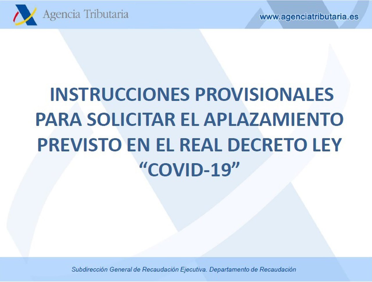 Guía de la Agencia Tributaria para el aplazamiento de deudas