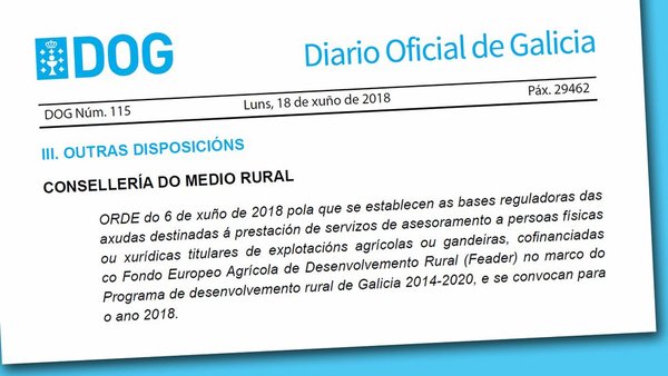 Medio Rural convoca las nuevas ayudas para el asesoramiento de las explotaciones agrícolas y ganaderas