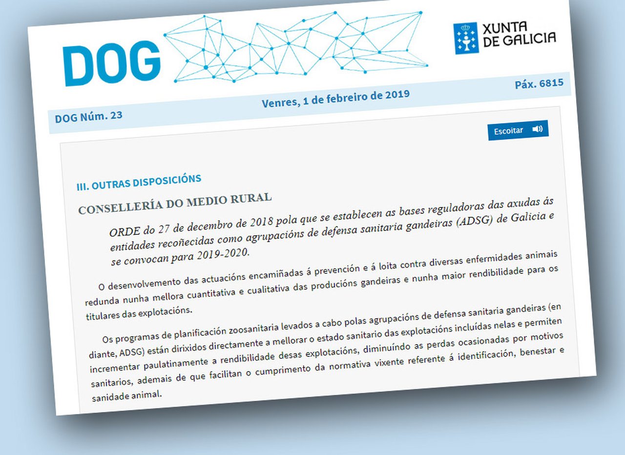 Convocadas las ayudas para las ADSG de Galicia