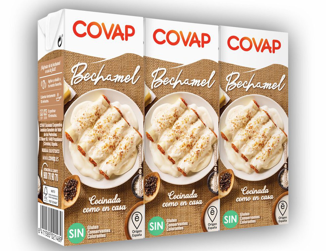 Lácteos Covap lanza unha salsa bechamel cociñada coma na casa