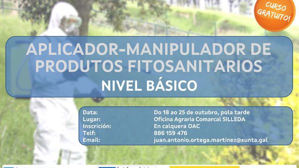 Novo curso de aplicador de fitosanitarios