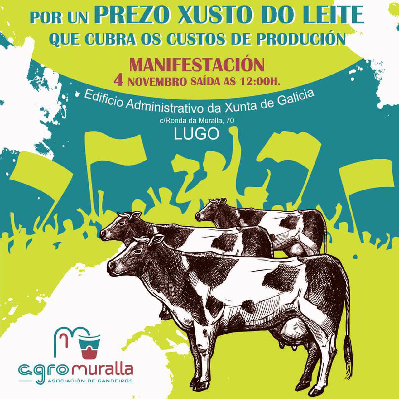Agromuralla pide á poboación que se mobilice por uns prezos xustos para os produtores de leite