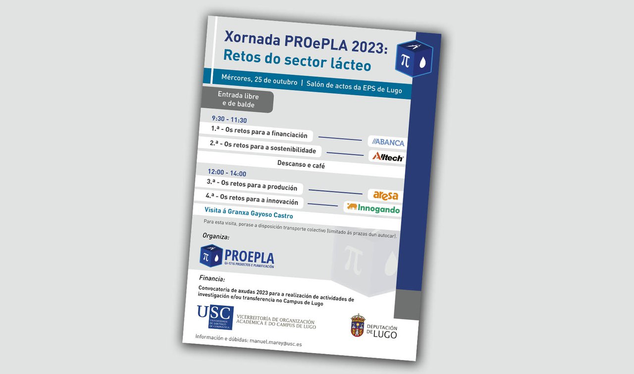 A xornada "Retos do sector lácteo" de PROePLA chega o 25 de outubro