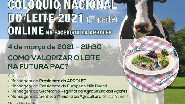 Aprolep celebra este xoves a segunda parte do seu Coloquio Nacional do Leite 2021