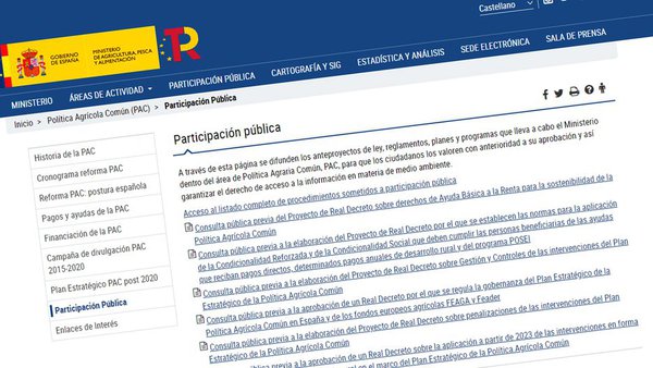 O MAPA inicia o procedemento de consulta pública dos reais decretos para a aplicación da próxima PAC