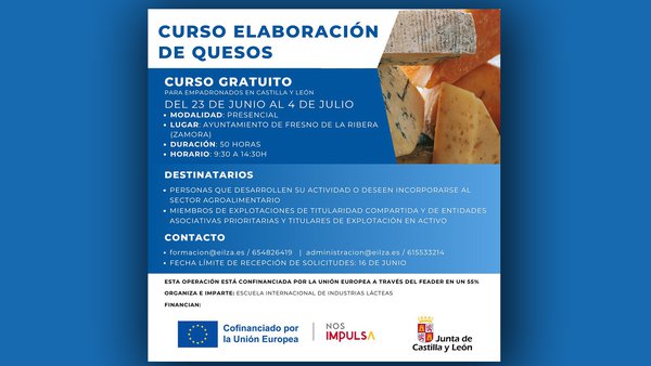 Aberto o prazo de inscricións para un curso de elaboración de queixos da Eilza