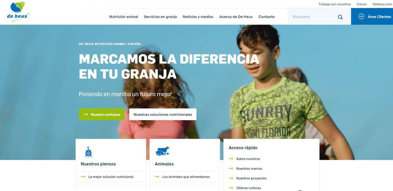 De Heus España lanza a súa nova páxina web