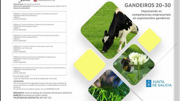 La próxima semana se inicia la acción formativa “Ganaderos 20-30” para impulsar la gestión empresarial en las explotaciones