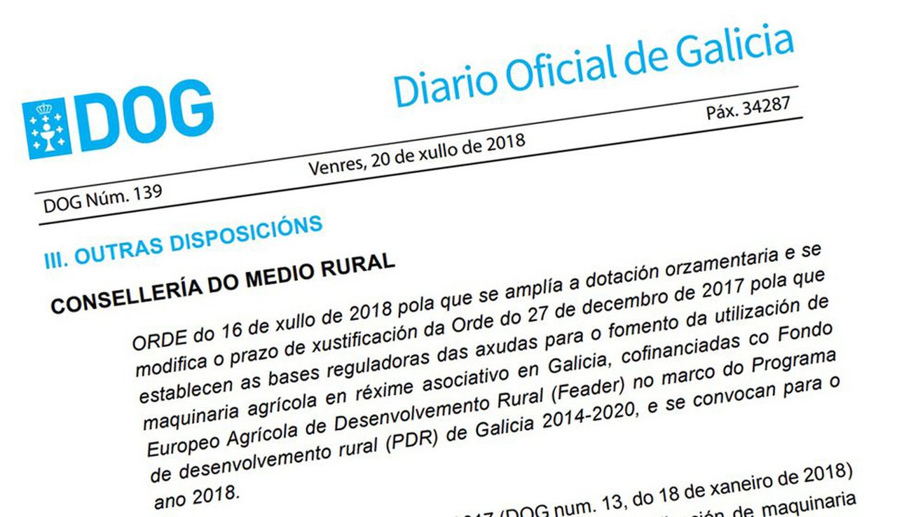 Ampliado en un 61 % el presupuesto de las ayudas para la utilización de maquinaria agrícola común