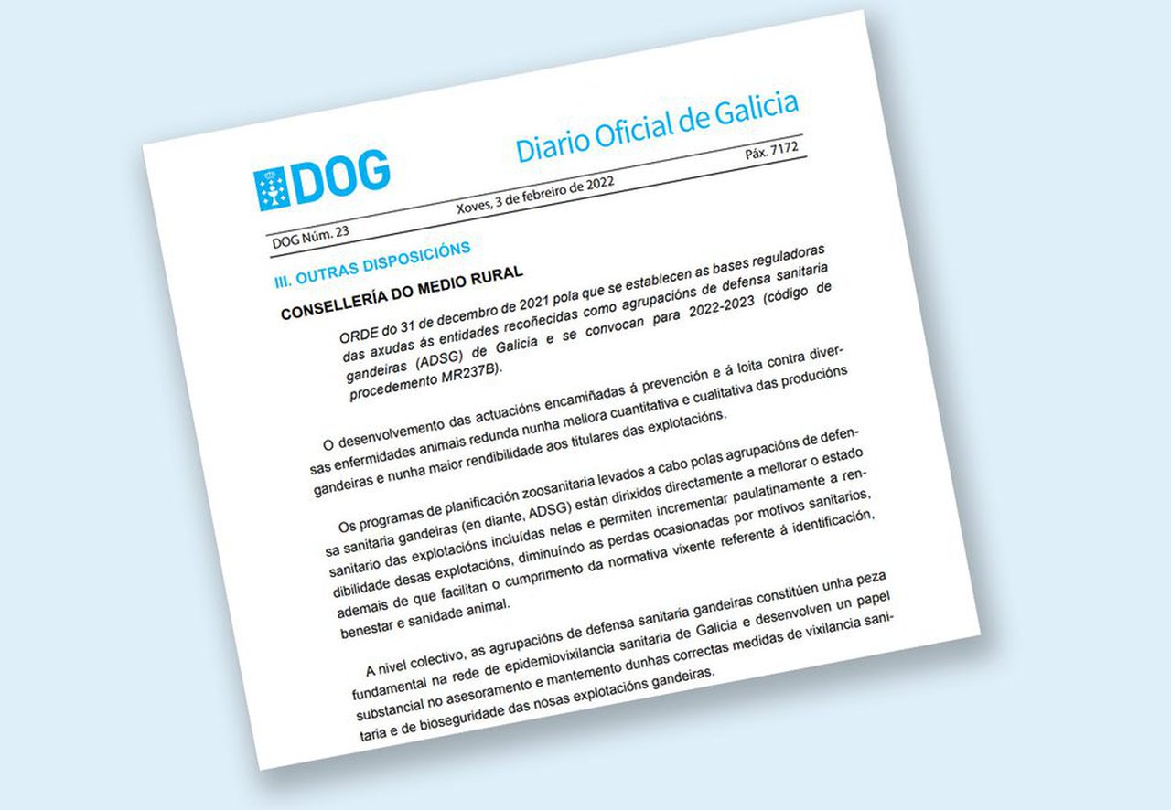 A Xunta convoca as axudas para as agrupacións de defensa sanitaria gandeiras