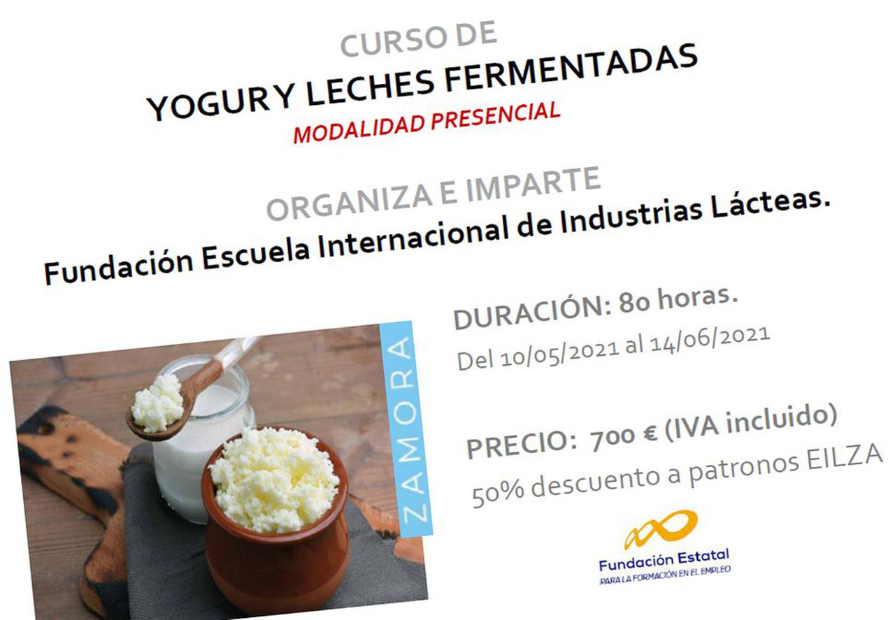 Últimas horas para inscribirse no curso de iogur e leites fermentadas da Eilza