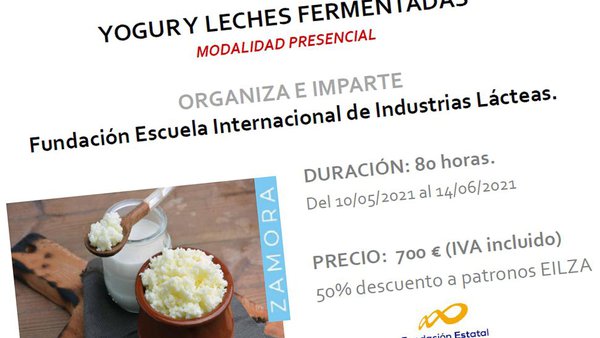 Últimas horas para inscribirse no curso de iogur e leites fermentadas da Eilza