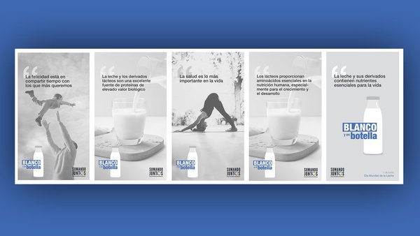 Blanco y en botella, a nova campaña de Elanco para promover os beneficios do leite e dos seus derivados