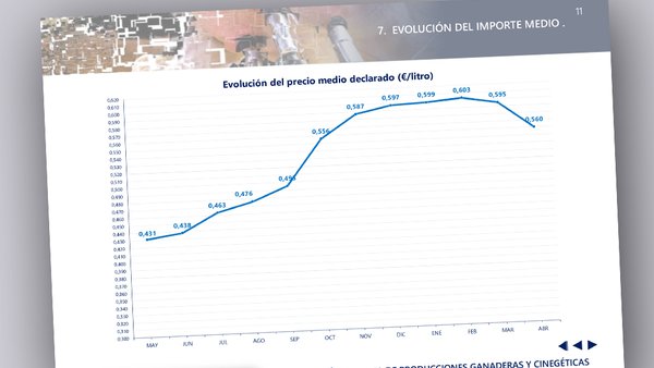 O MAPA anota un prezo medio do leite en abril de 56 céntimos