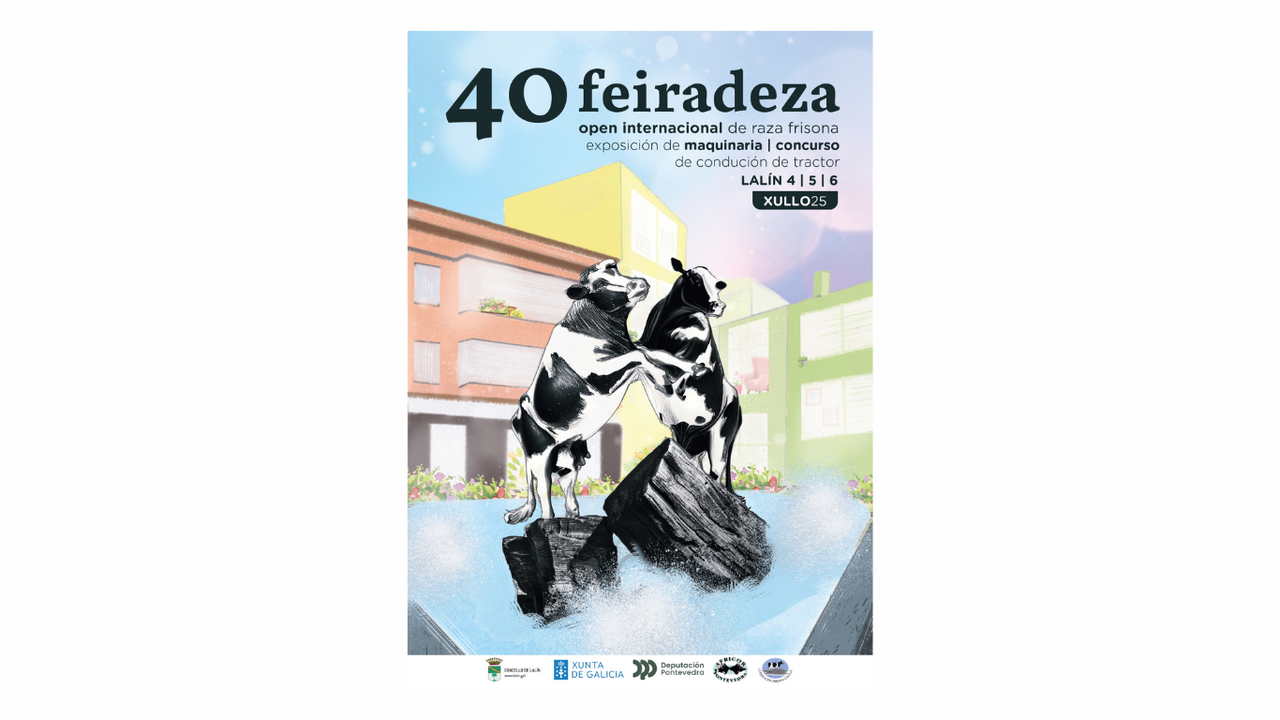 Este sábado celebrarase o concurso de gando frisón de Feiradeza en Lalín