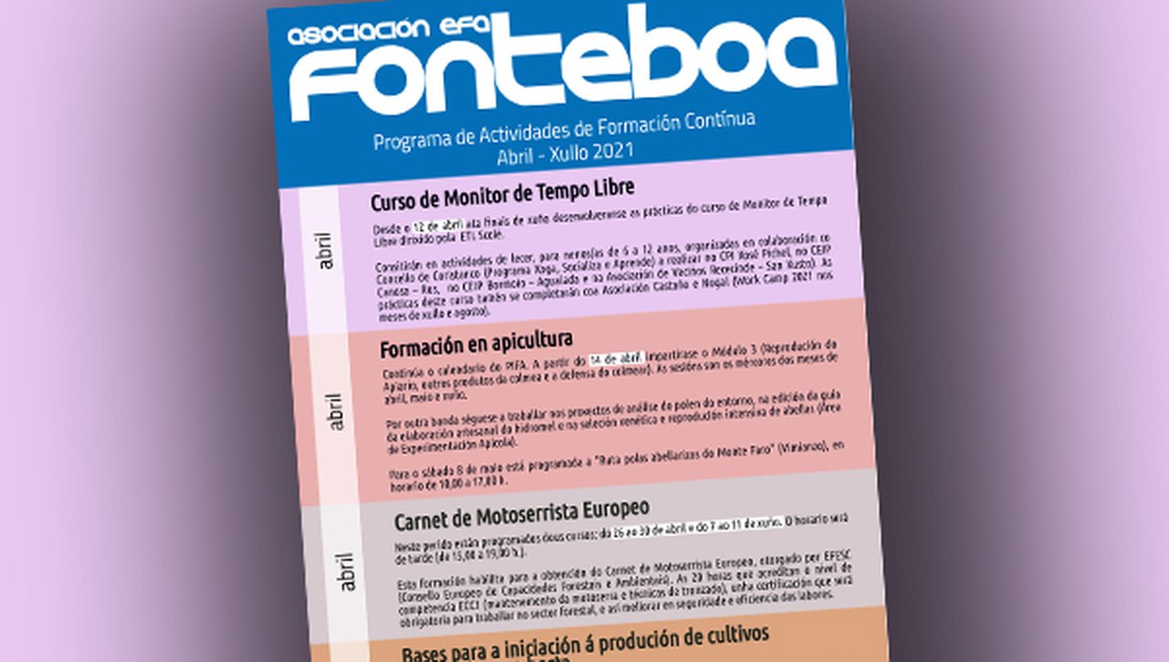 A EFA Fonteboa presenta o seu programa de actividades para o segundo trimestre do ano
