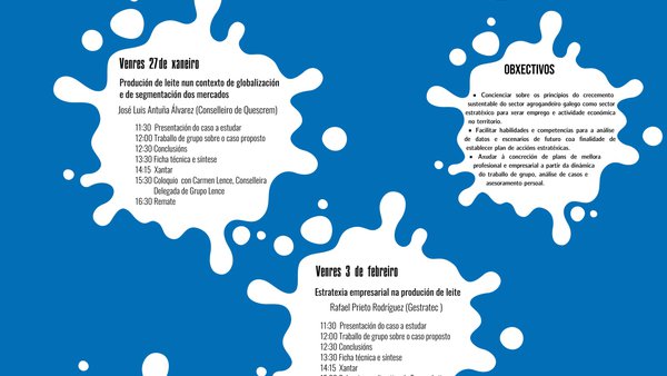 Ábrese o prazo de inscrición dos cursos do Foro Empresarial Lácteo de Fonteboa