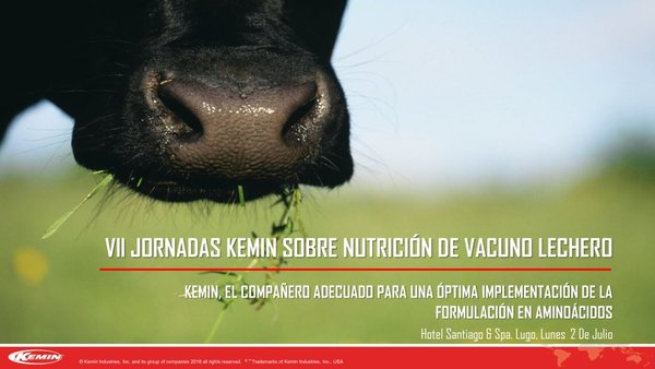 Kemin celebra a súa VII Xornada sobre Nutrición de Vacún Leiteiro o vindeiro 2 de xullo