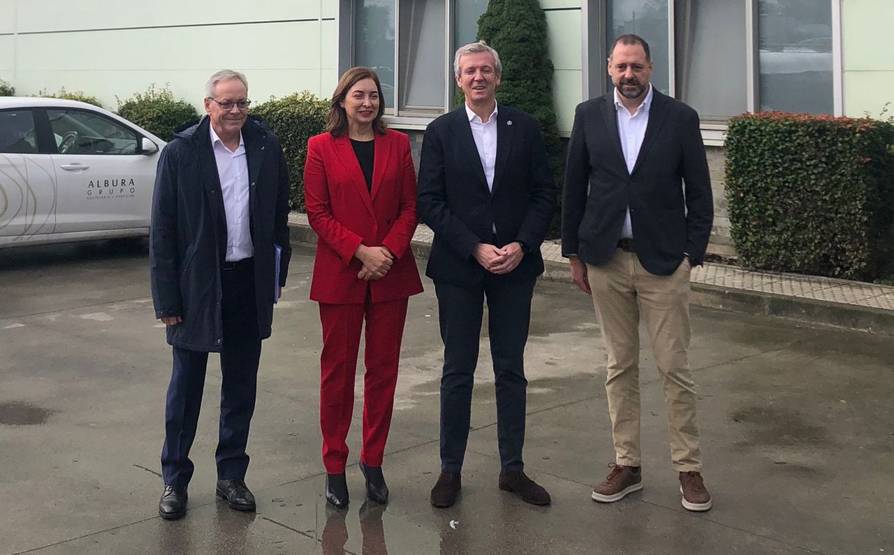 Grupo Lence recibe na súa sede de Lugo a Alfonso Rueda, presidente da Xunta de Galicia