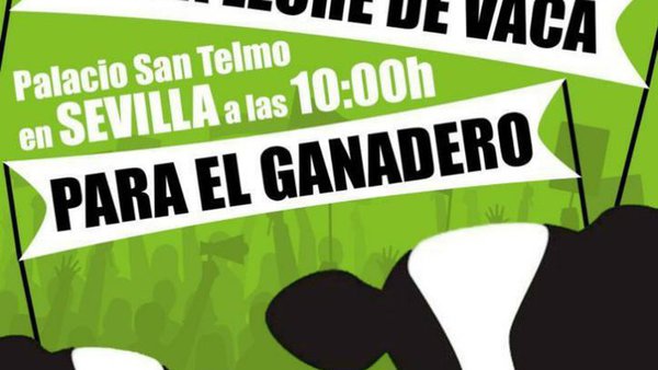 O sector leiteiro andaluz maniféstase mañá por un prezo xusto do leite