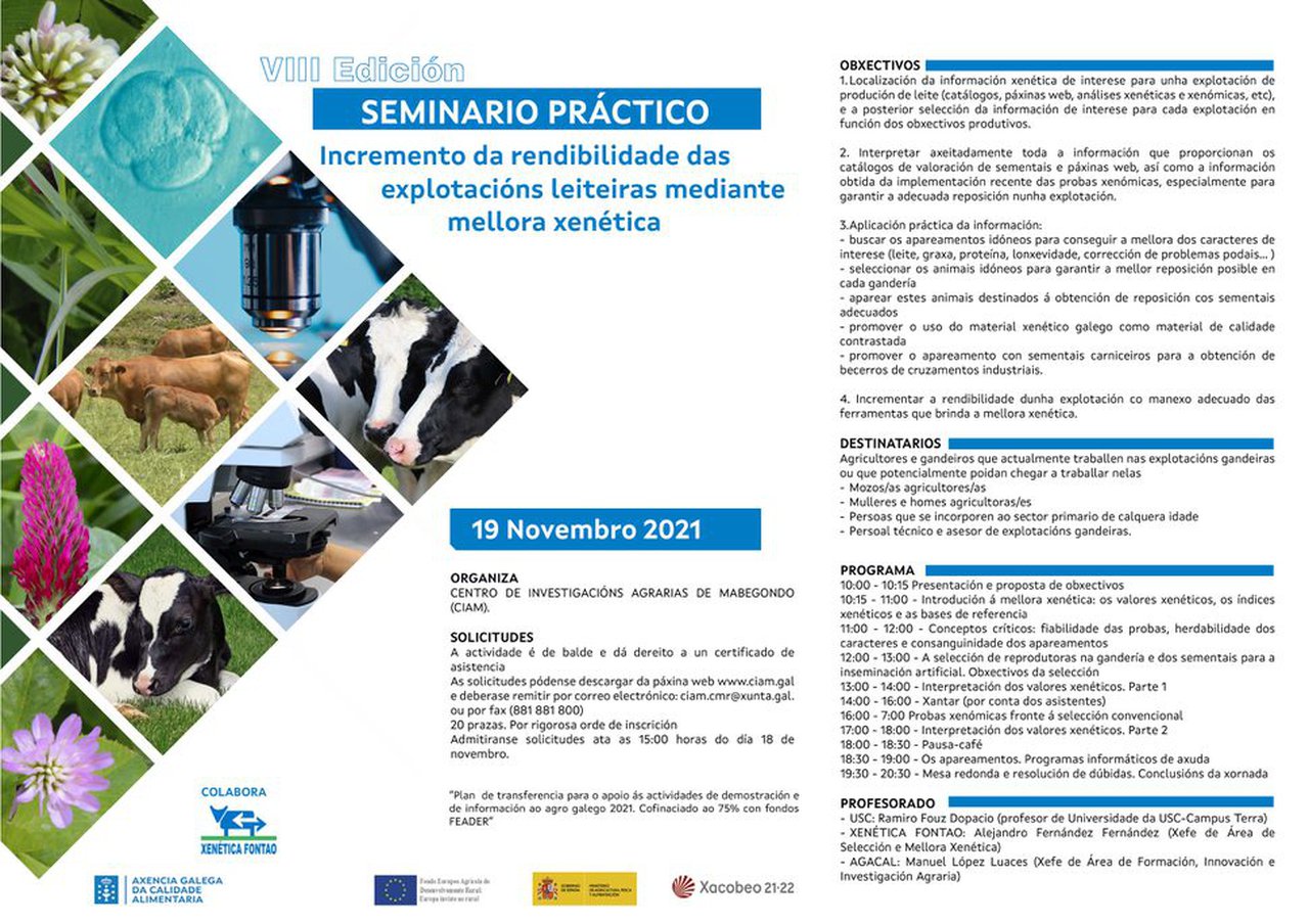 O CIAM organiza un curso para incrementar a rendibilidade das explotacións leiteiras