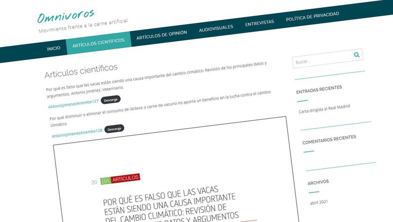 Anembe impulsa la iniciativa 'Omnívoros' de lucha contra la carne artificial