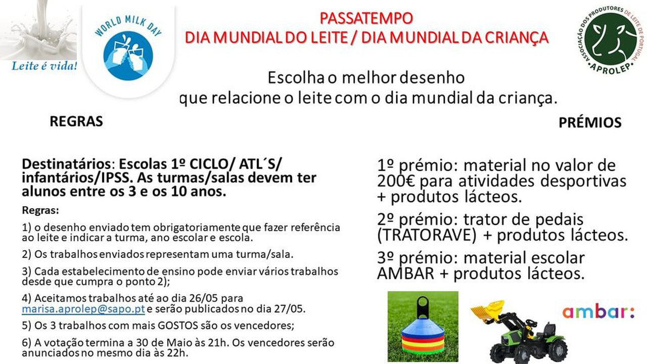 Aprolep organiza un pasatempo para celebrar o Día do Leite