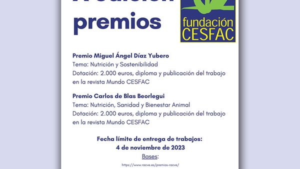 Os premios da Fundación Cesfac de investigación en nutrición animal celebran a súa décima edición