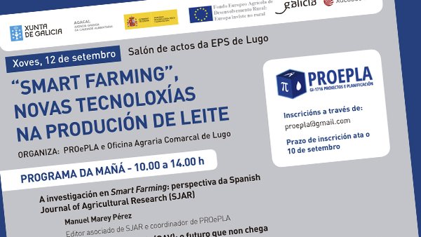 Últimos días para inscribirse en la jornada Smart Farming, Nuevas Tecnologías en la Producción de Leche