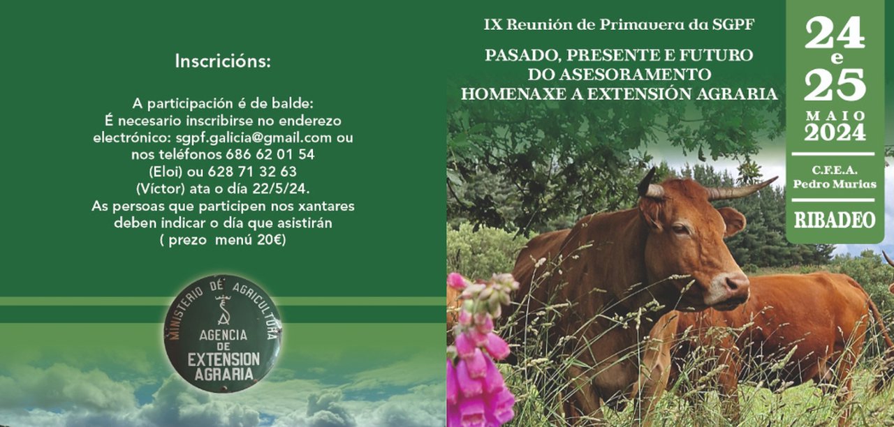 Llega la IX Reunión de Primavera de la Sociedade Galega de Pastos e Forraxes