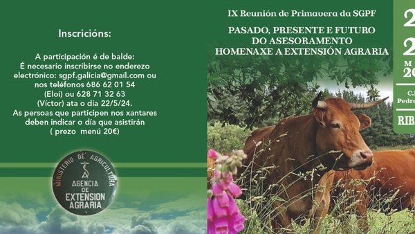 Llega la IX Reunión de Primavera de la Sociedade Galega de Pastos e Forraxes
