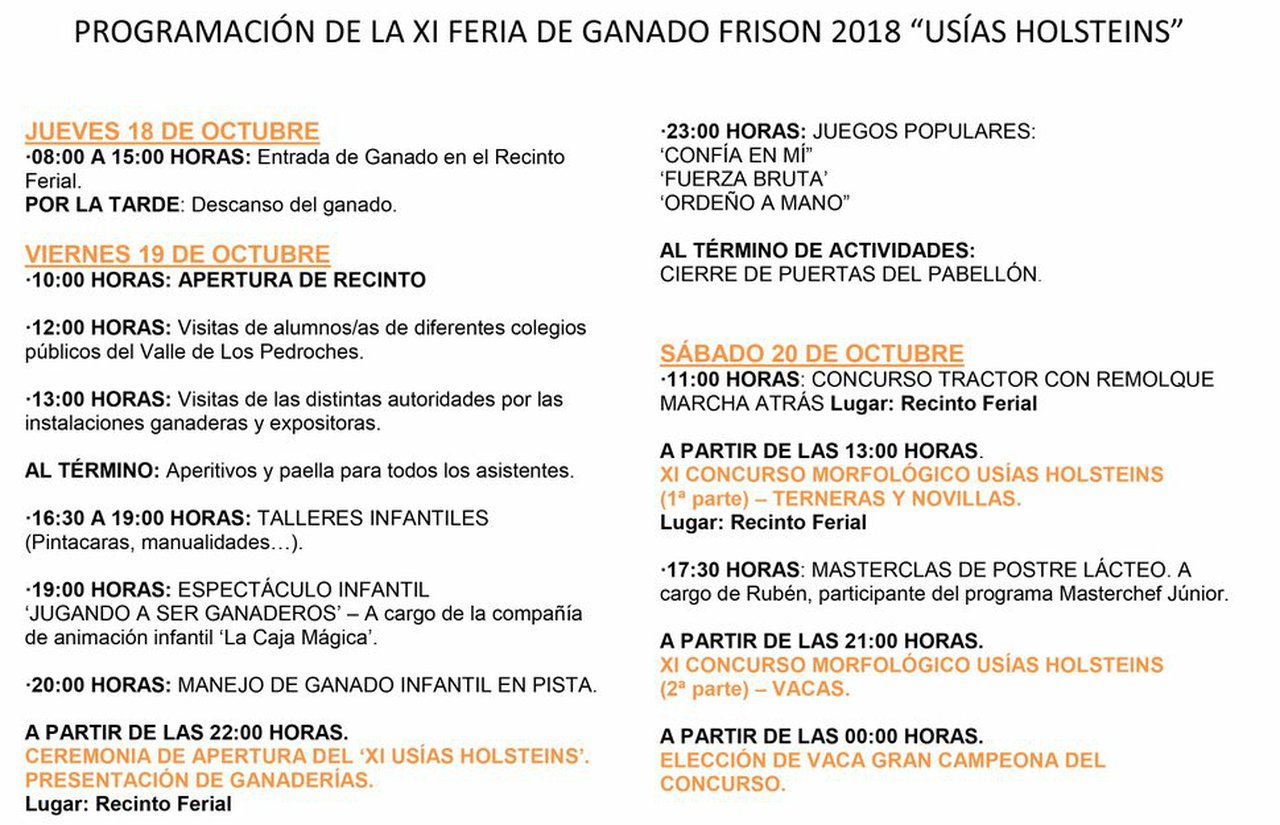 Todo listo en Dos Torres para o XI Usías Hoslteins
