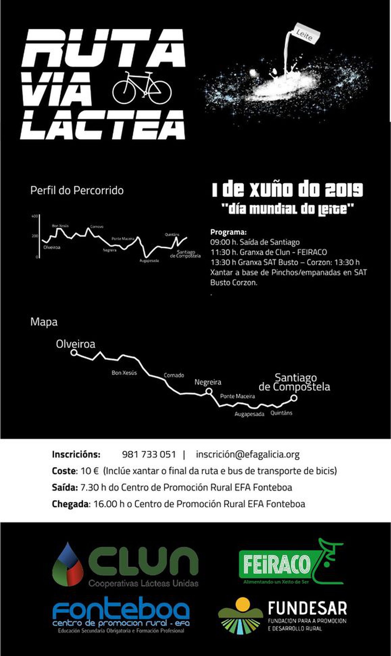 Ruta ciclista para celebrar el Día Mundial de la Leche
