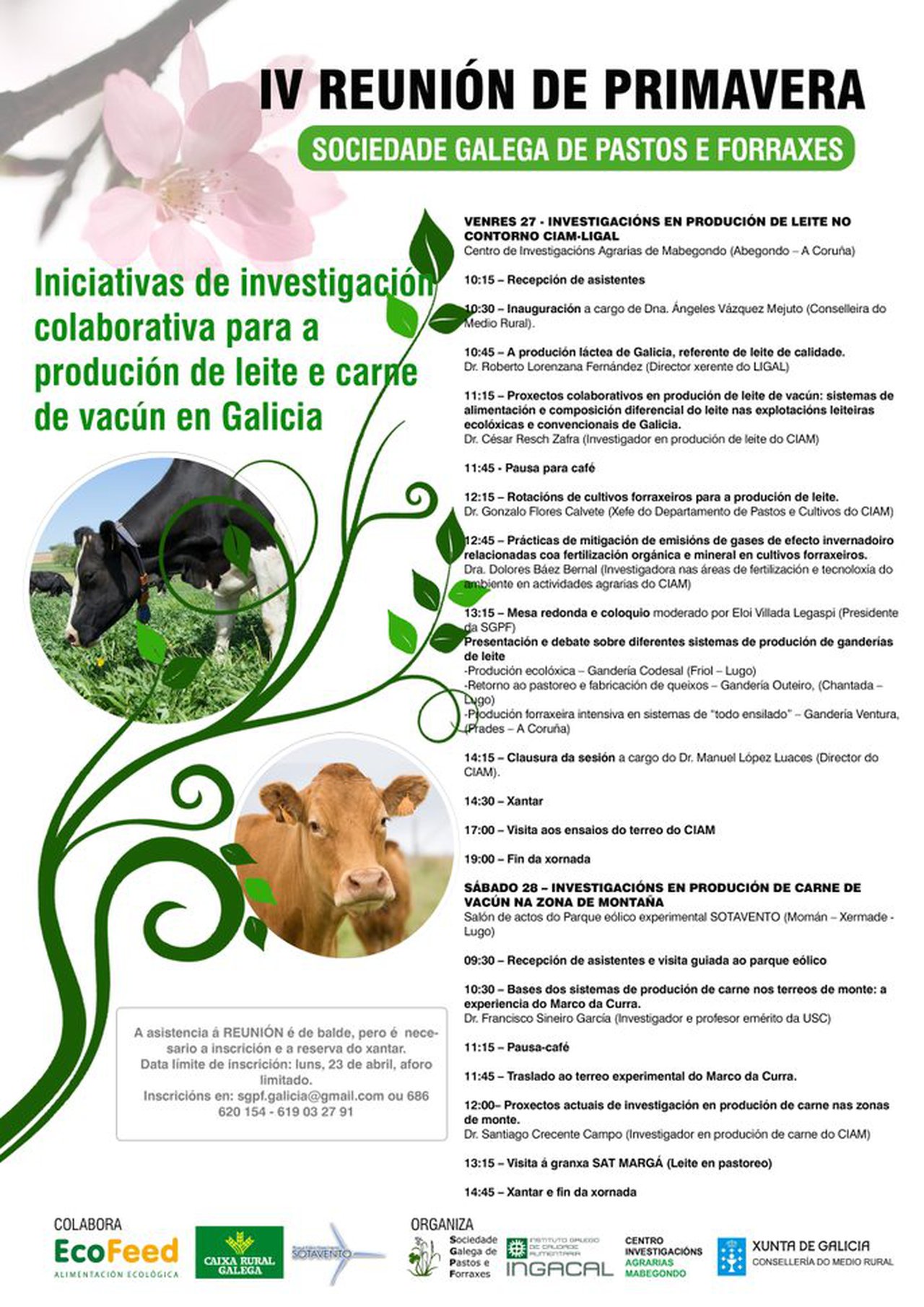 A SGPF celebrará a súa IV Reunión de Primavera os días 27 e 28 de abril