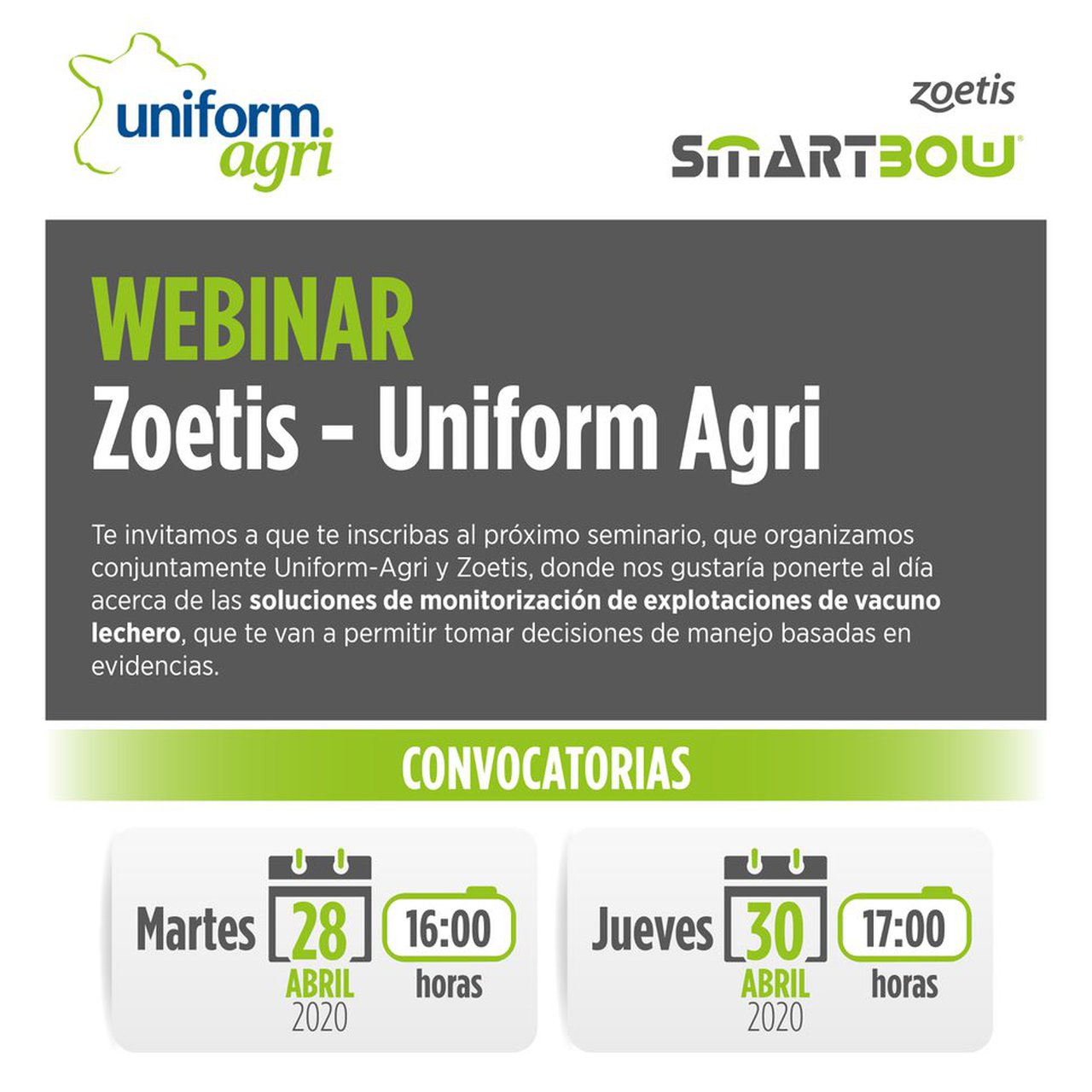 Seminario online conxunto de Zoetis e Uniform-Agri