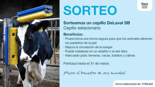 Participa na nosa enquisa para entrar no sorteo dun cepillo rascador de DeLaval!
