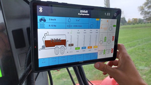 Análise do contido en nutrientes do xurro no tanque distribuidor