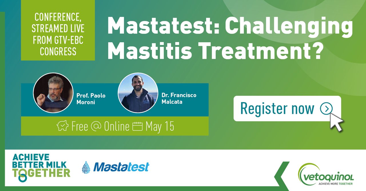 El tratamiento de la mastitis, foco de un webinario de Vetoquinol que tendrá lugar el 15 de mayo