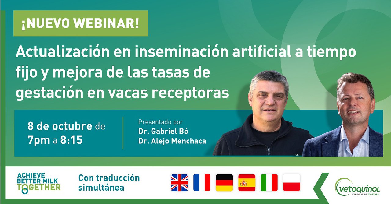 Vetoquinol organiza un webinario sobre actualizacións en inseminación artificial
