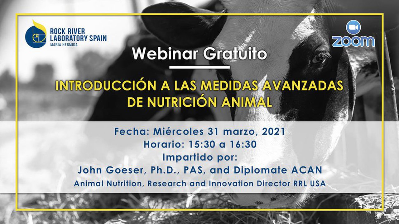 Webinar sobre medidas avanzadas de nutrición animal