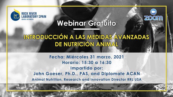 Webinar sobre medidas avanzadas de nutrición animal