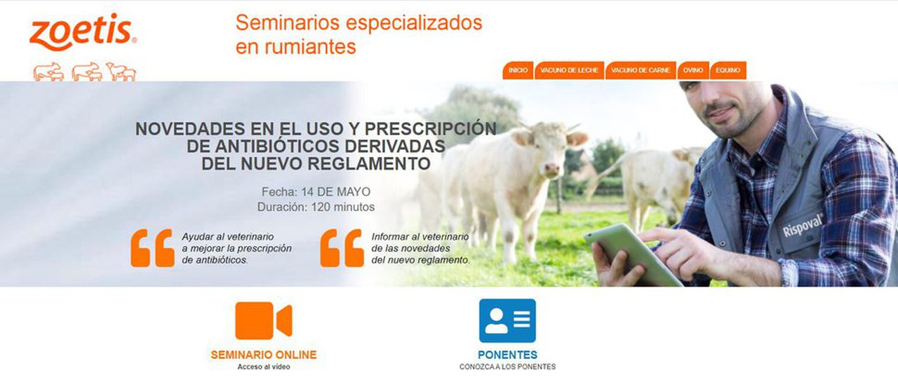 Zoetis informa o veterinario sobre as novidades na prescrición de antibióticos mediante a celebración de xornadas online