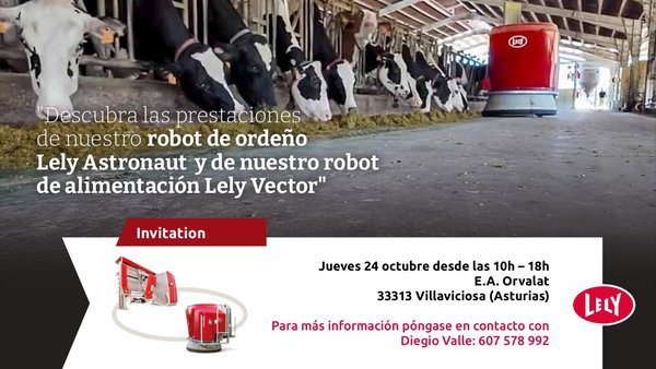 Lely organiza mañana una jornada sobre innovación robótica en la ganadería Orvalat