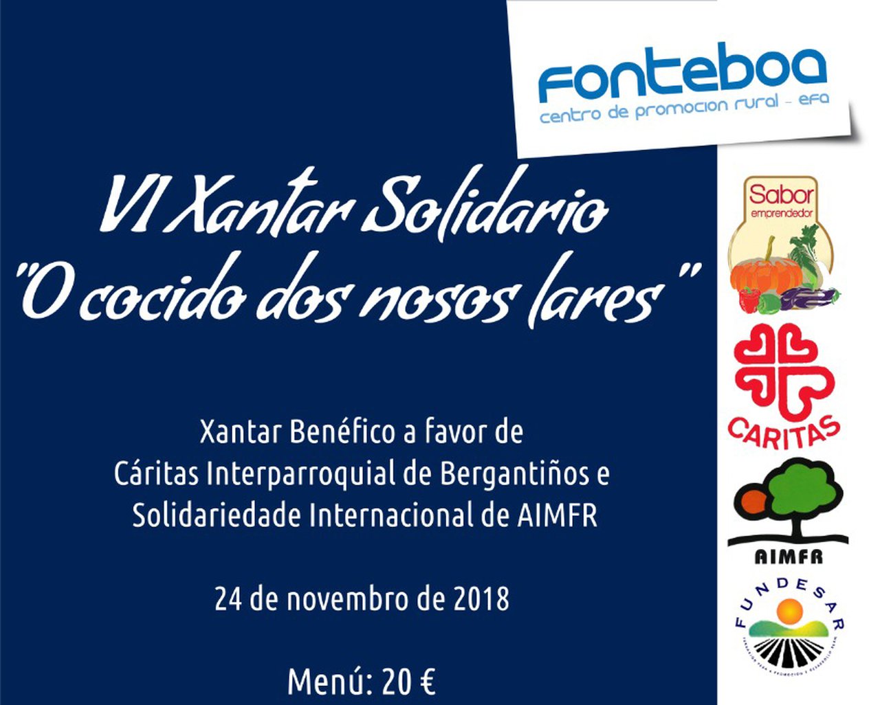 EFA Fonteboa acollerá o VI Xantar Solidario `O Cocido dos nosos lares´