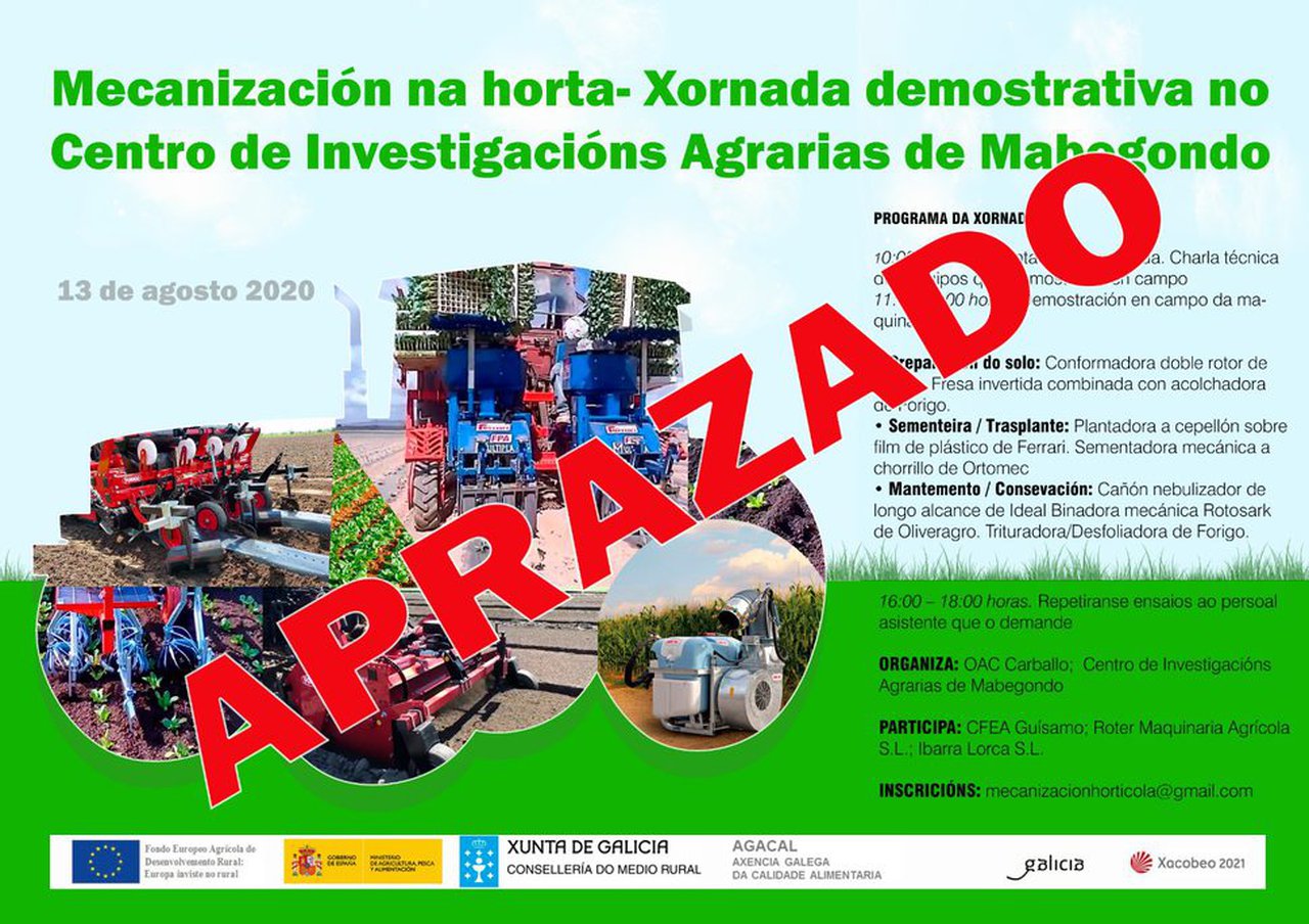 Aplazada la jornada de mecanización de la huerta en el CIAM