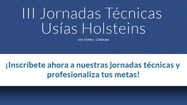 As III Xornadas Técnicas Usías Holsteins celebraranse este venres en formato webinario